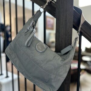 Coach Gray Shoulder Bag with Relaxed Structure